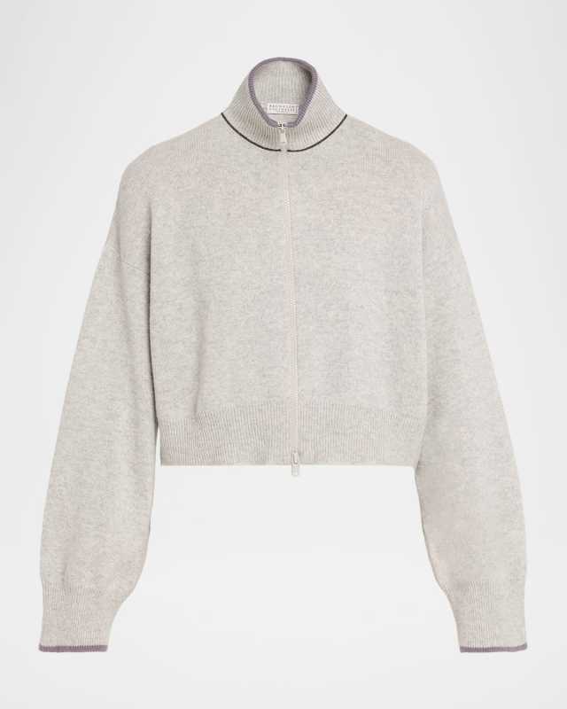 Cashmere Zip Crop Jacket
